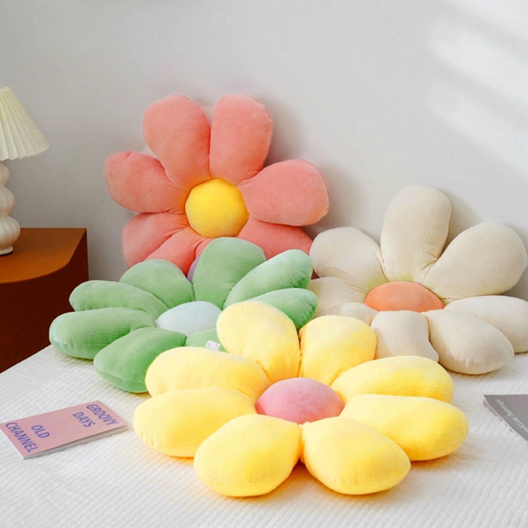Fluffy Daisy Cushion by Bowlift
