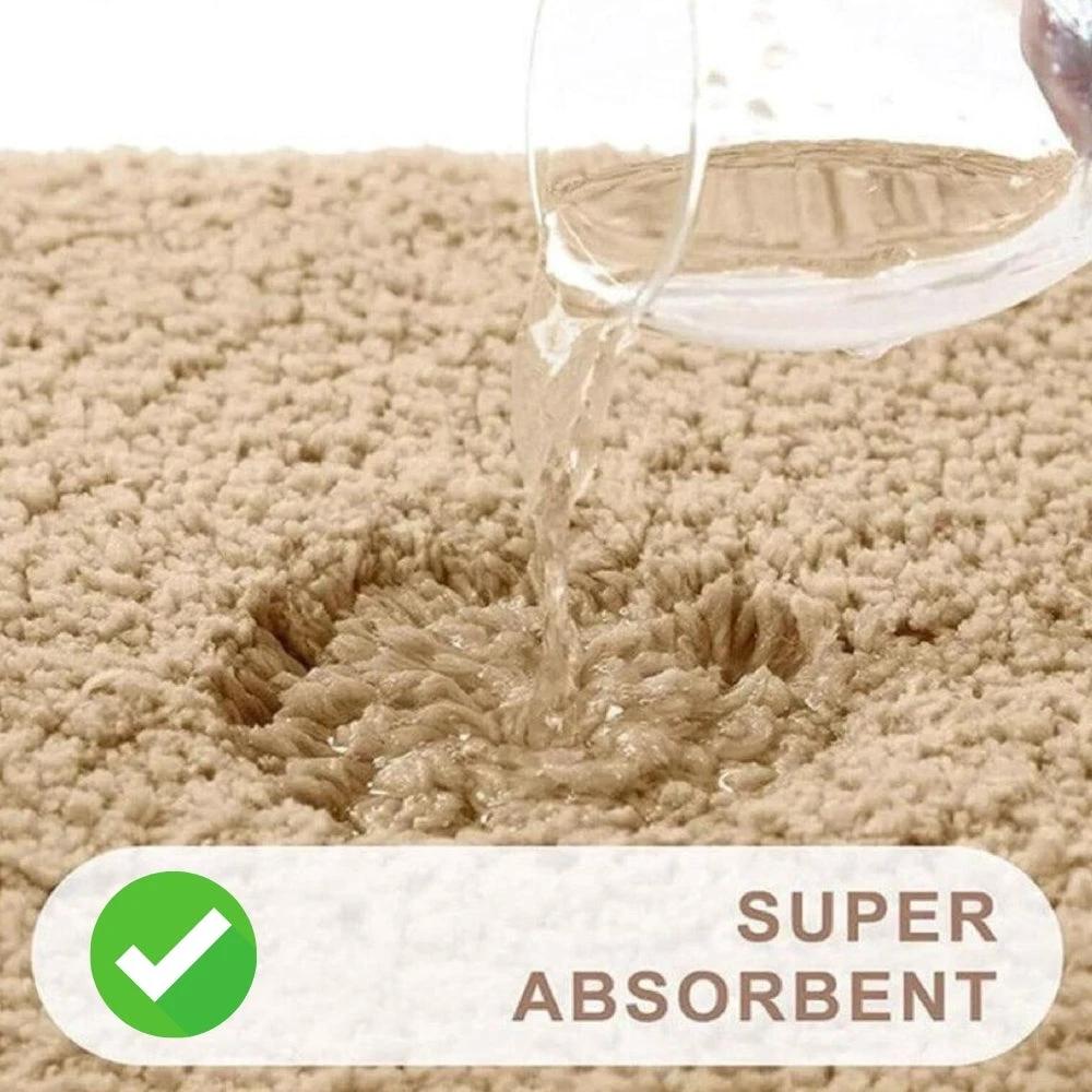 Fluffy Semicircle Non-Slip Bath Mat by Casa & Beyond