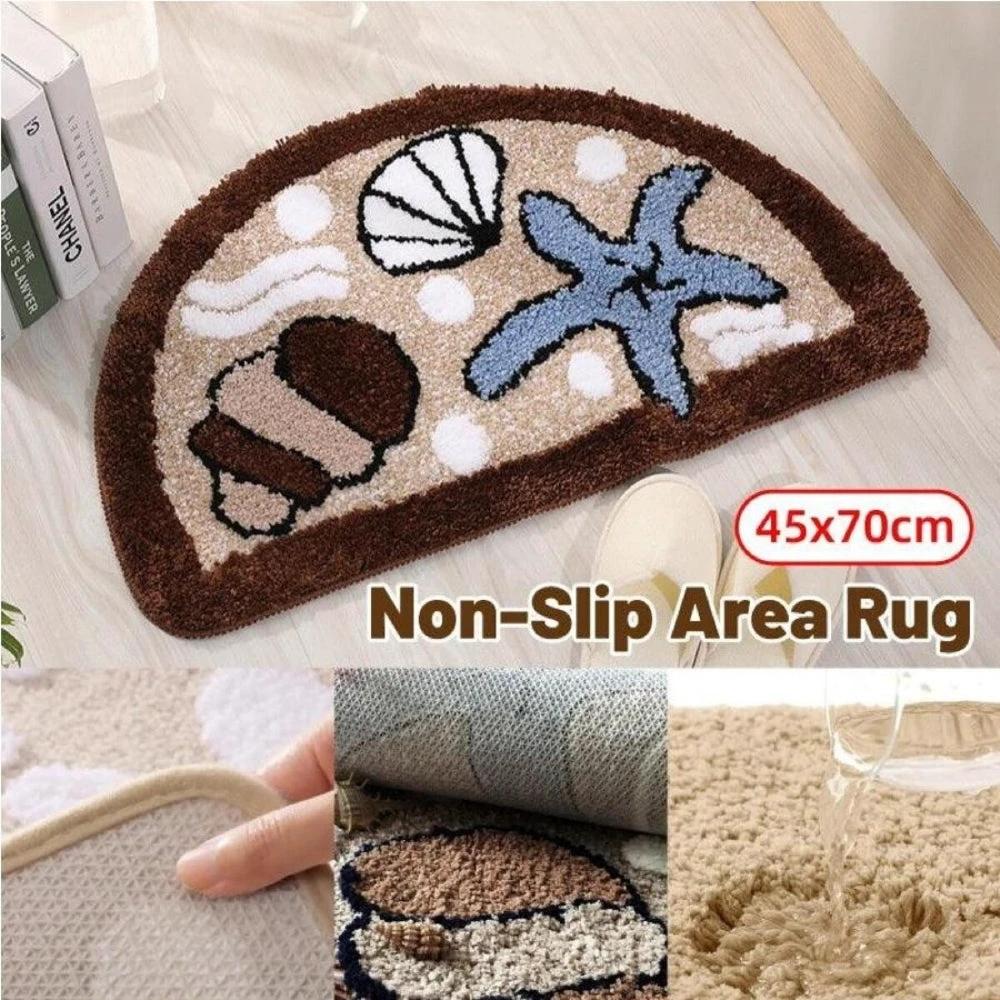 Fluffy Semicircle Non-Slip Bath Mat by Casa & Beyond