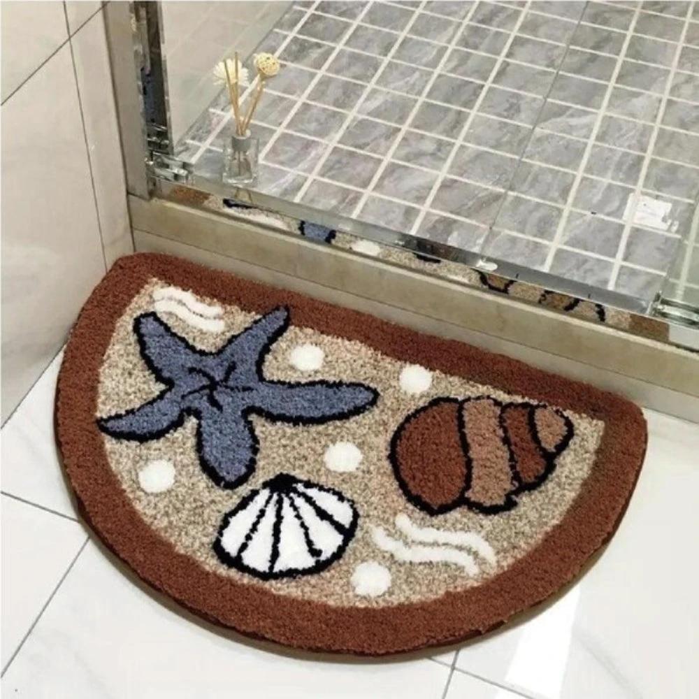 Fluffy Semicircle Non-Slip Bath Mat by Casa & Beyond