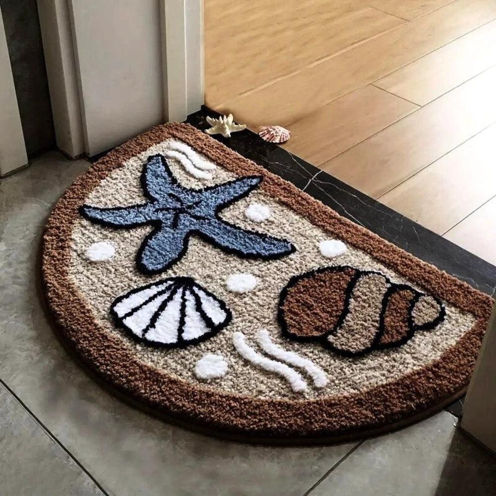 Fluffy Semicircle Non-Slip Bath Mat by Casa & Beyond
