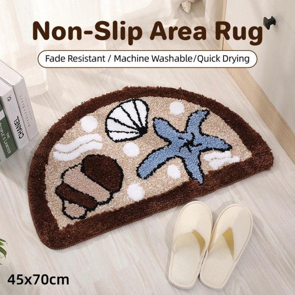 Fluffy Semicircle Non-Slip Bath Mat by Casa & Beyond