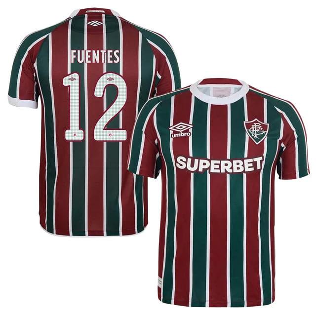 Fluminense Gabriel Fuentes 12 Home 2025-26 Jersey – Red Green by Soccer Jersey