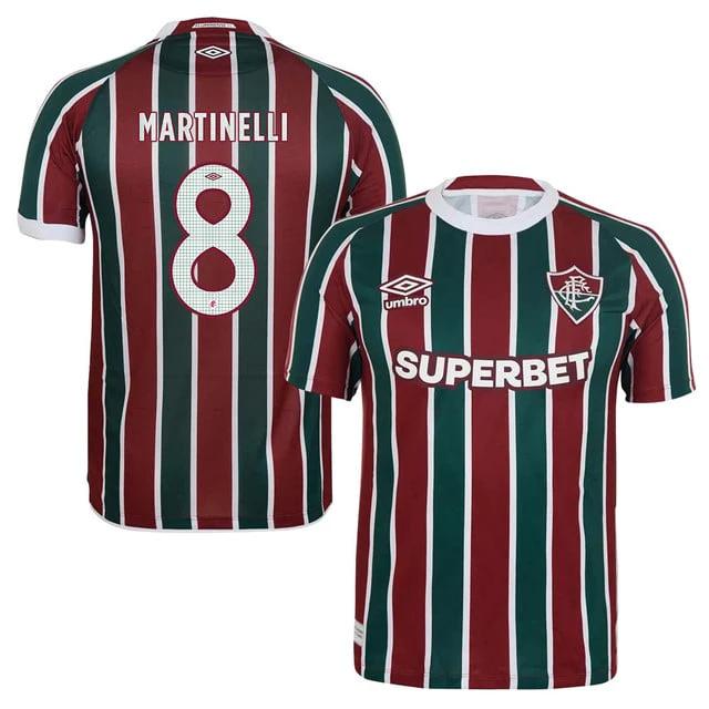 Fluminense Martinelli 8 Home 2025-26 Jersey – Red Green by Soccer Jersey