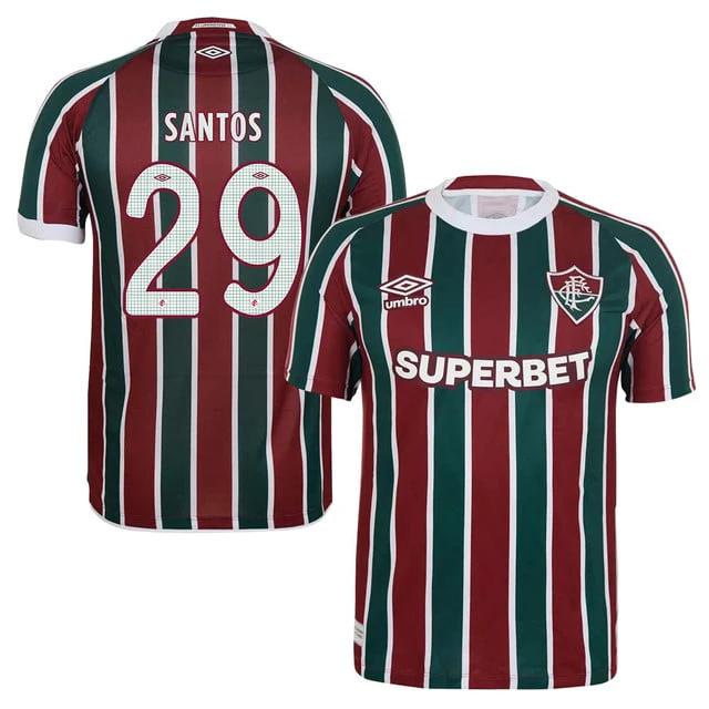Fluminense Thiago Santos 29 Home 2025-26 Jersey – Red Green by Soccer Jersey