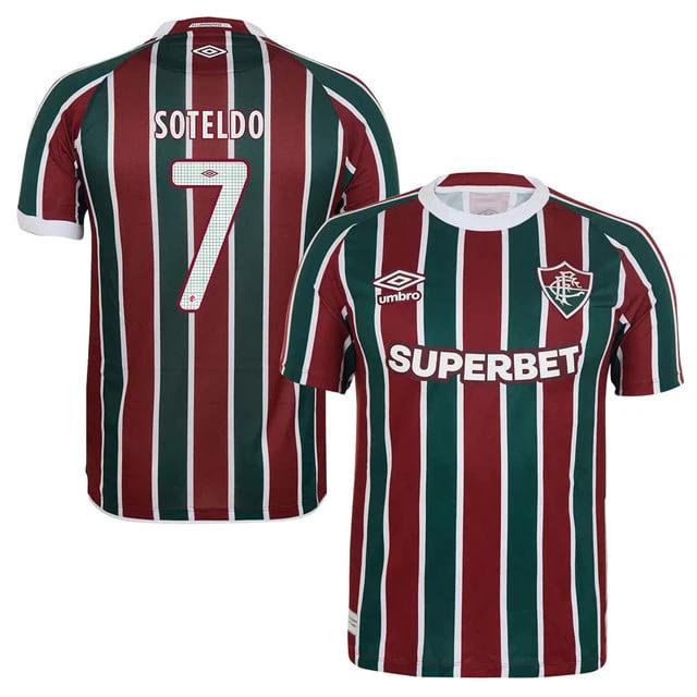 Fluminense Yeferson Soteldo 7 Home 2025-26 Jersey – Red Green by Soccer Jersey