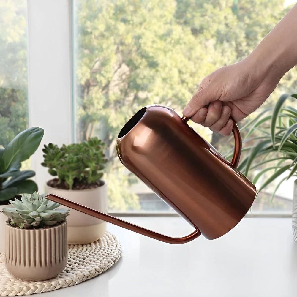 Fluora – 1.5L Stainless Steel Watering Can with Long Spout by BowLift