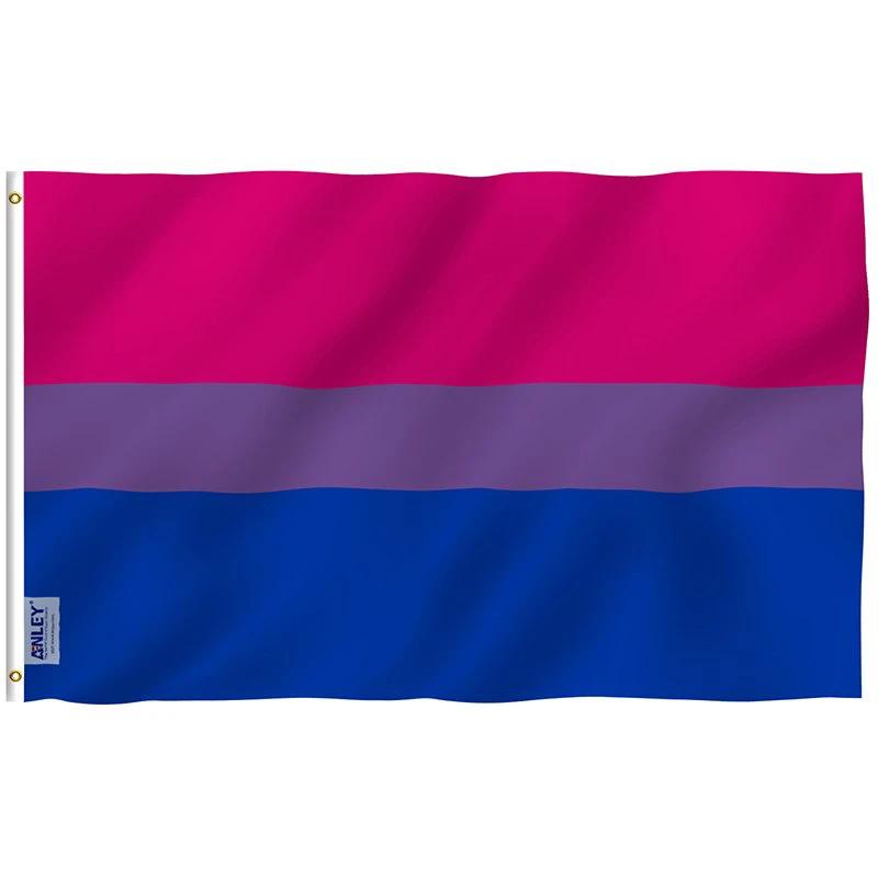 Fly Breeze Bisexual Pride Flag with Brass Grommets 3X5Ft Banner USA Polyester by flagsjustdoit