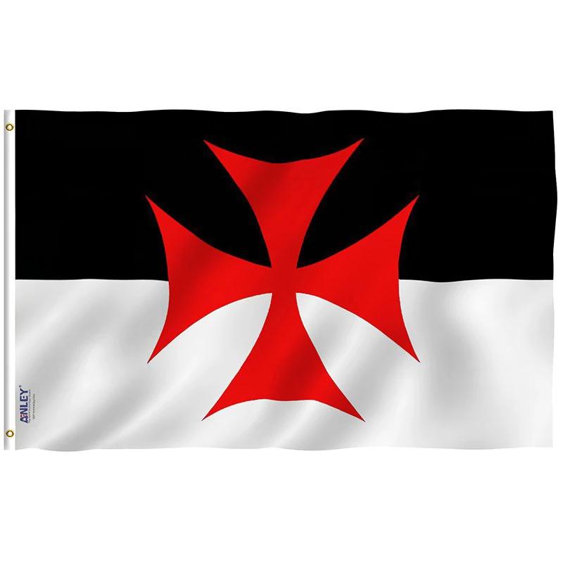 Fly Breeze Catholic Knights Templar Battle Flag with Brass Grommets 3X5Ft Banner USA by flagsjustdoit