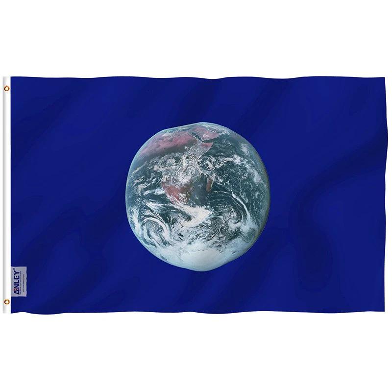 Fly Breeze Earth Day Flag with Brass Grommets 3X5Ft Banner USA Polyester by flagsjustdoit