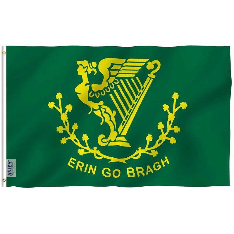 Fly Breeze Erin Go Bragh Flag with Brass Grommets 3X5Ft Banner USA Polyester by flagsjustdoit
