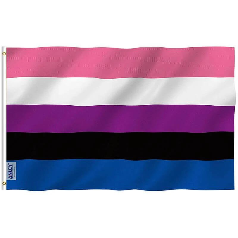 Fly Breeze Genderfluid Flag with Brass Grommets 3X5Ft Banner USA Polyester by flagsjustdoit