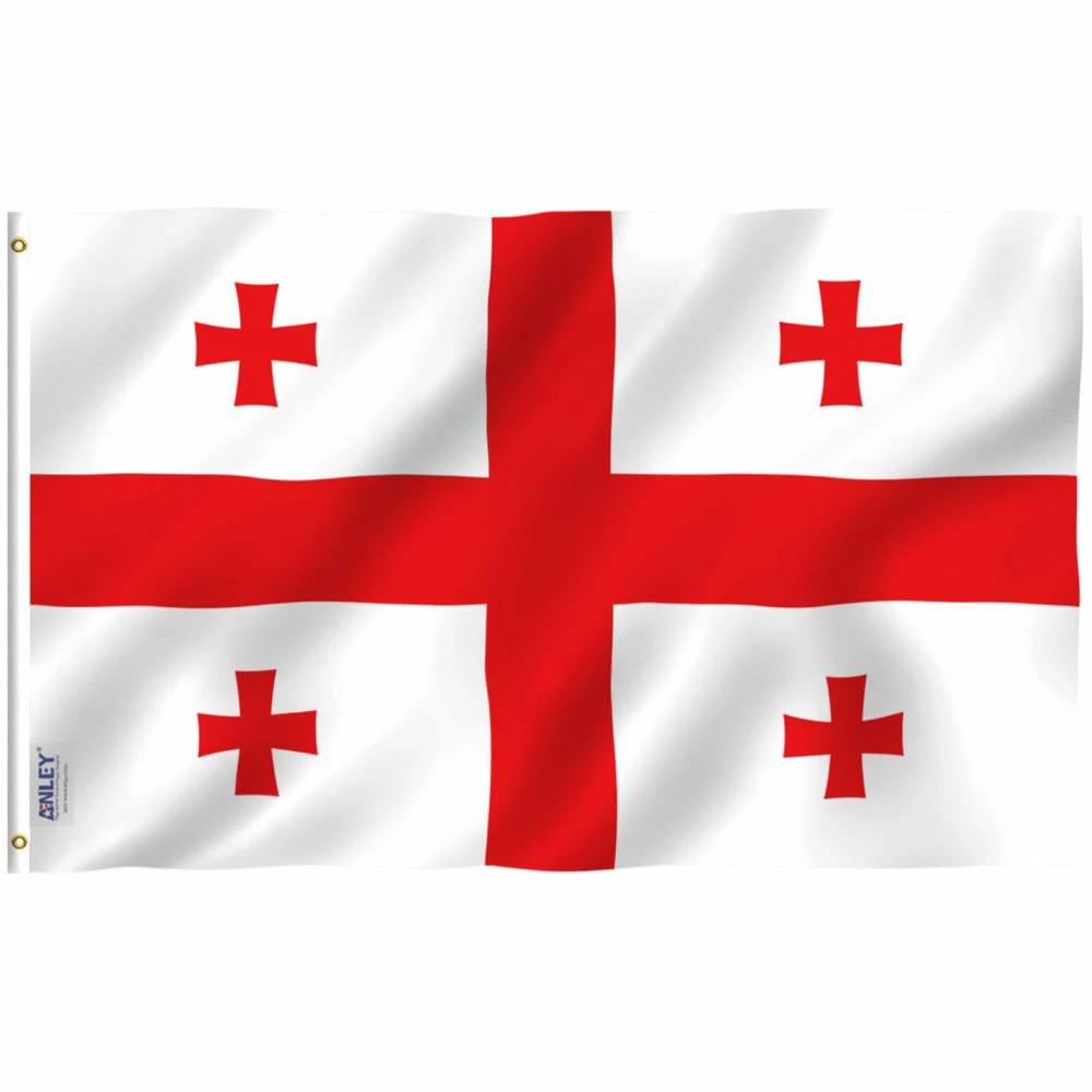Fly Breeze Georgia Flag 3×5 Foot Flag with Brass Grommets 3X5Ft Banner USA by flagsjustdoit