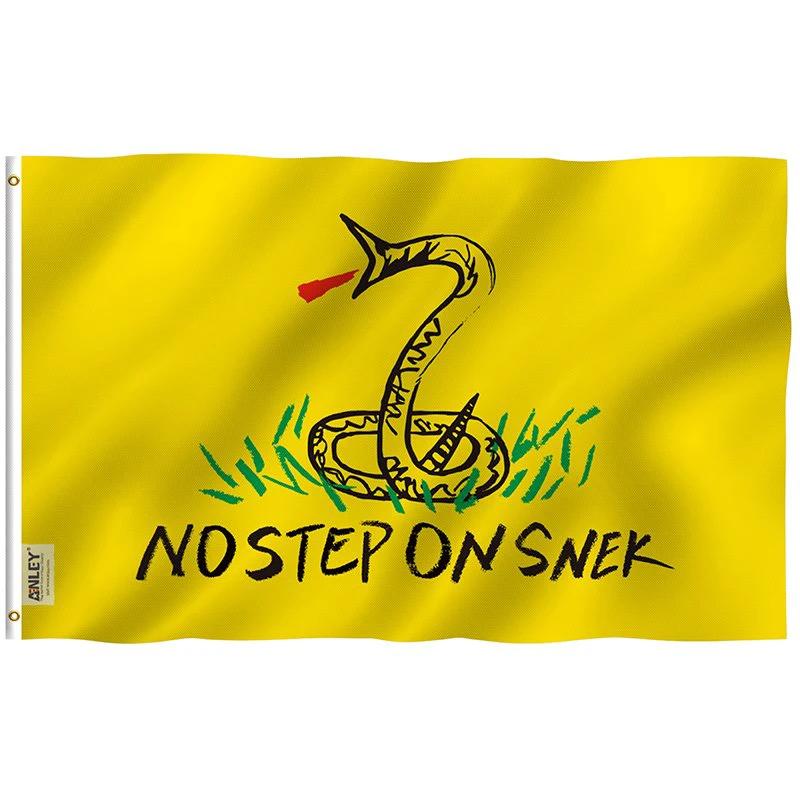 Fly Breeze No step on snek Flag with Brass Grommets 3X5Ft Banner USA by flagsjustdoit