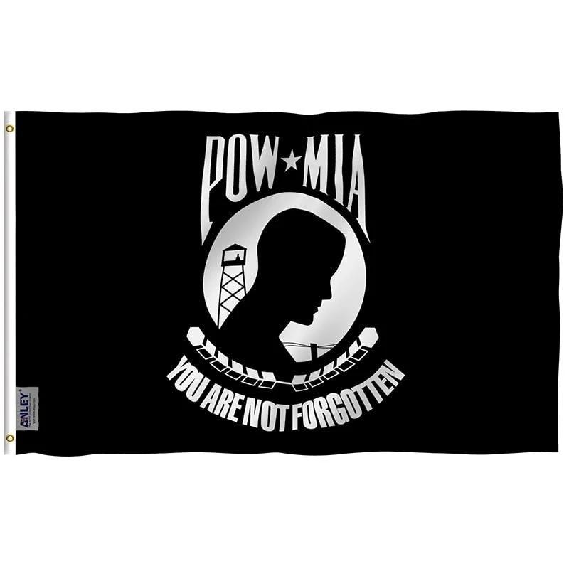 Fly Breeze POW MIA Polyester Flag with Brass Grommets 3X5Ft Banner USA by flagsjustdoit