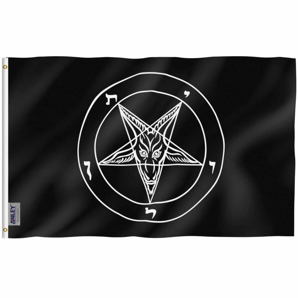 Fly Breeze Satan Flag with Brass Grommets 3X5Ft Banner USA Polyester by flagsjustdoit