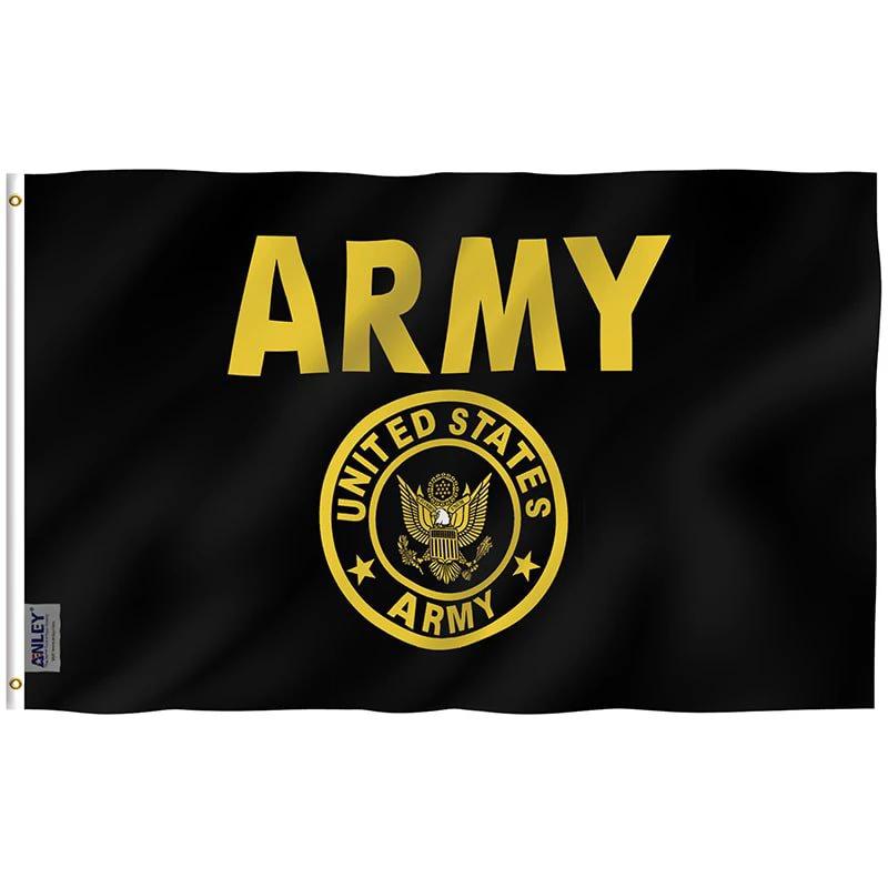 Fly Breeze USA Army Crest Flag with Brass Grommets 3X5Ft Banner USA Polyester by flagsjustdoit