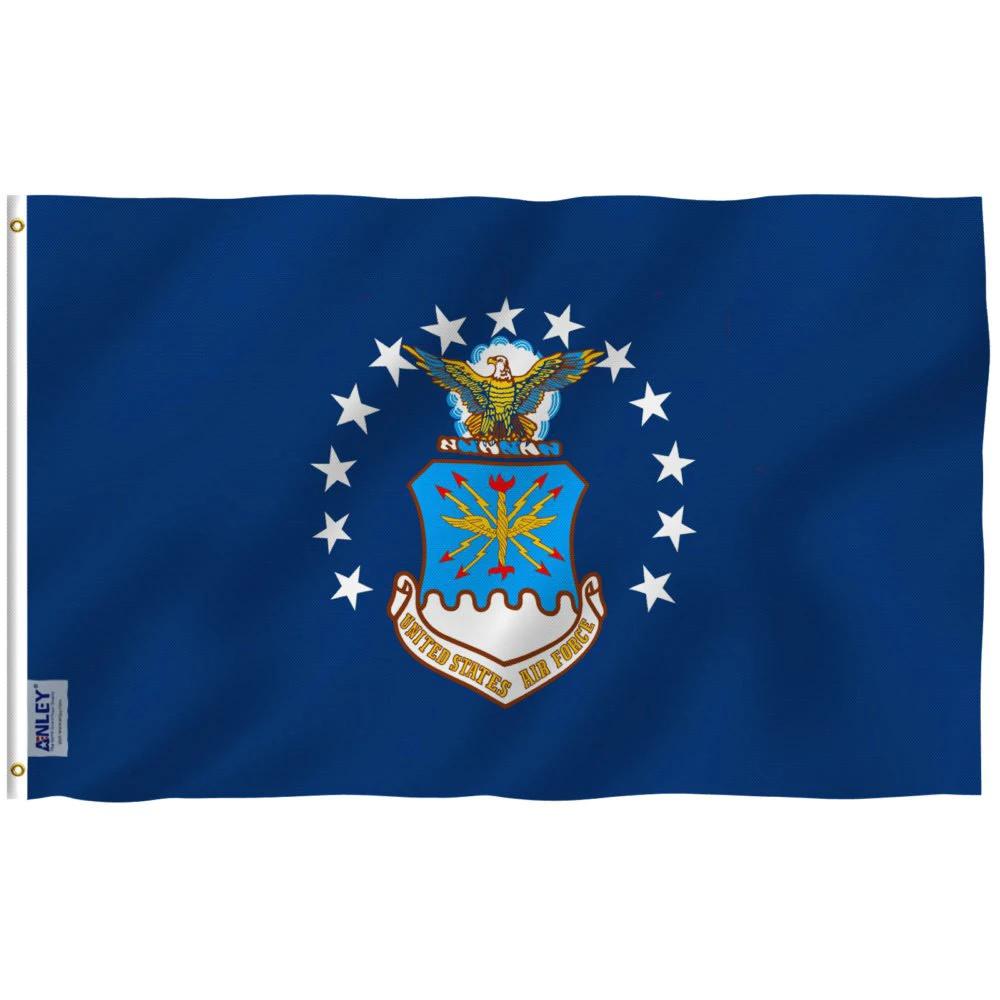 Fly Breeze US Air Force Flag with Brass Grommets 3X5Ft Banner USA Polyester by flagsjustdoit