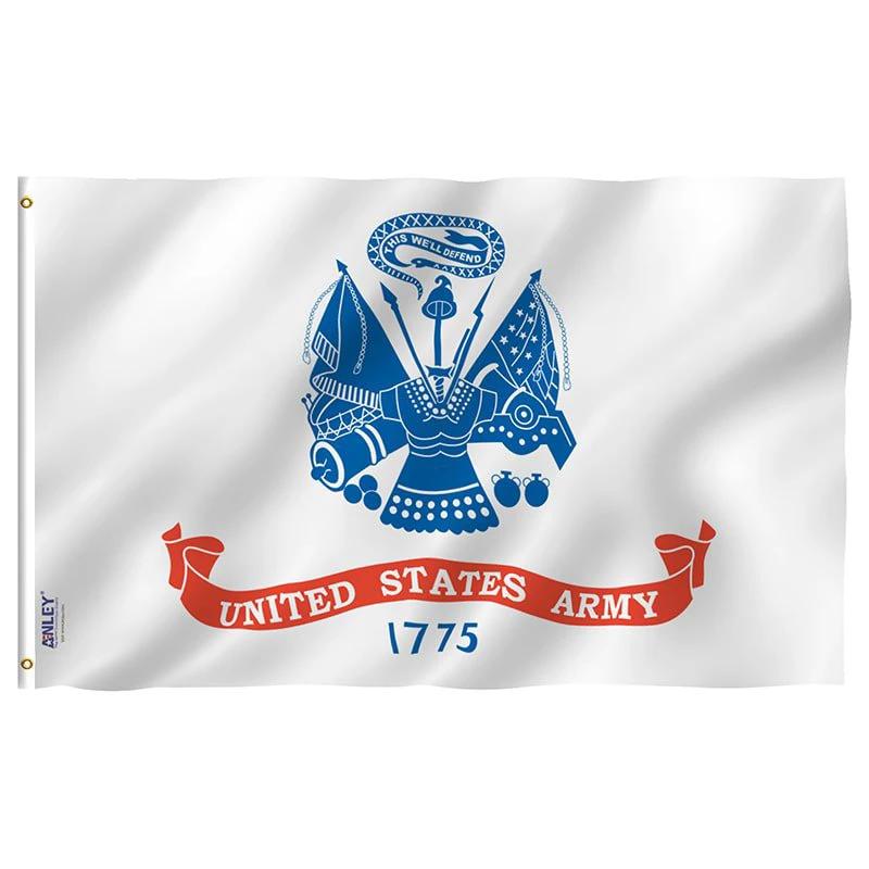 Fly Breeze US Army Flag with Brass Grommets 3X5Ft Banner USA Polyester by flagsjustdoit