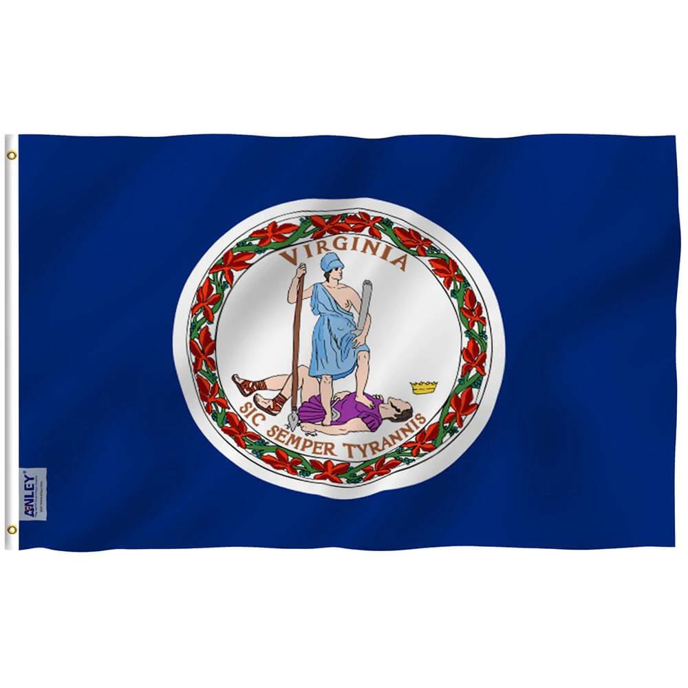 Fly Breeze Virginia State Flag with Brass Grommets 3X5Ft Banner USA by flagsjustdoit