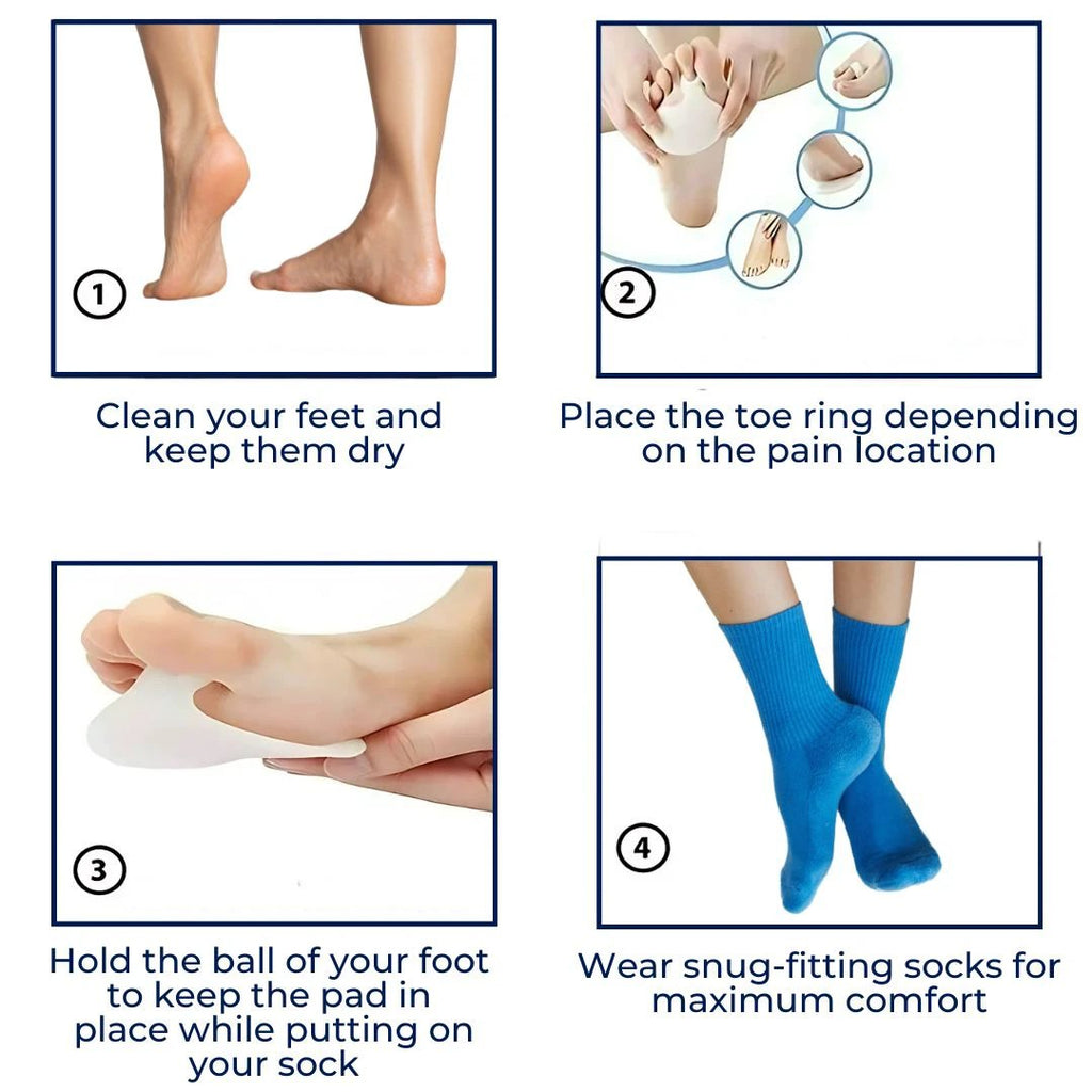 FootAlign Gel Metatarsal Pads | Relieve Foot Pain - Reduce Pressure - Absorb Shock - Improve Foot Comfort - Daily Foot Support Bowlift by Bowlift