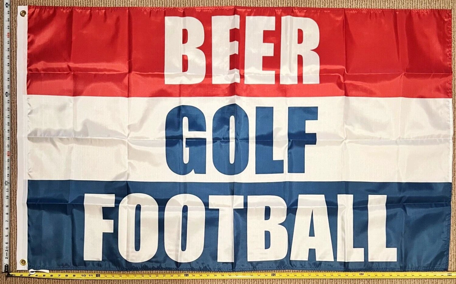 Football Flag Beer Golf Dorm Man Cave College Banner USA 3x5' by flagsjustdoit