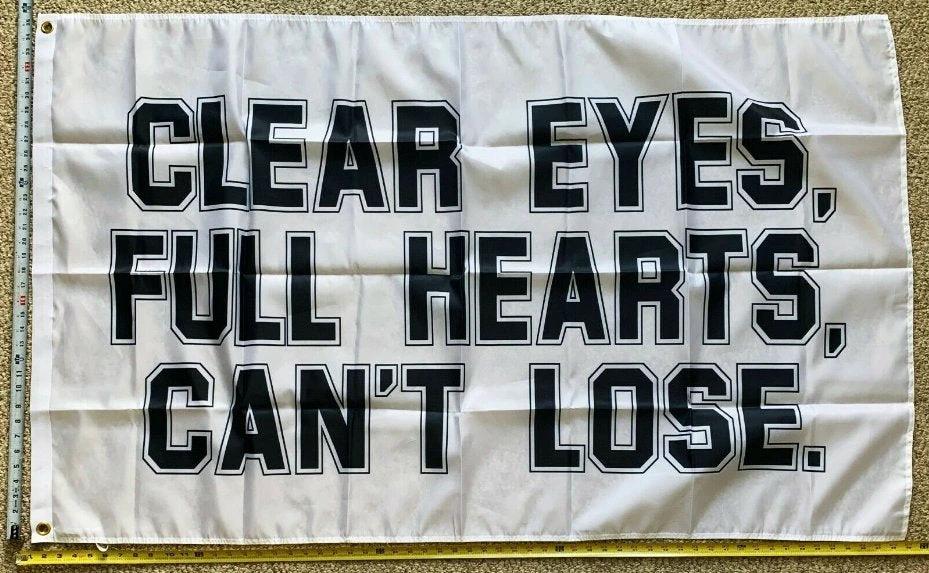 Football Flag Clear Eyes Full Heart WB Beer Drink Funny Sign USA 3x5' Banner by flagsjustdoit