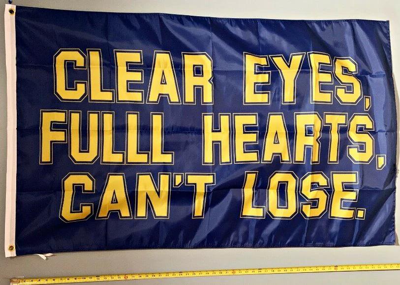 Football Flag Clear Eyes Full Hearts B Beer USA Sign 3x5' Banner by flagsjustdoit