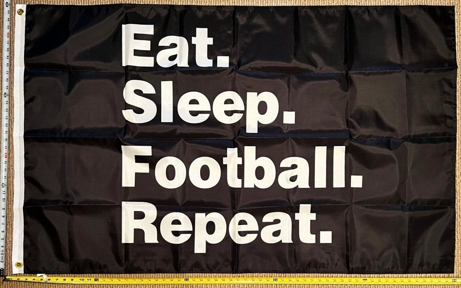Football Flag Clear Eyes Heart Beer College Man Cave USA 3x5 by flagsjustdoit