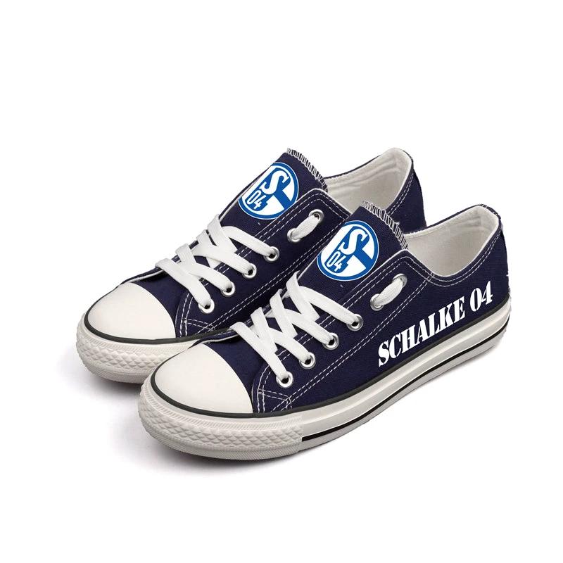 Football Club Gelsenkirchen Schalke Low Top Canvas Sport Sneakers Shoes For Men Women Fans by Crocs