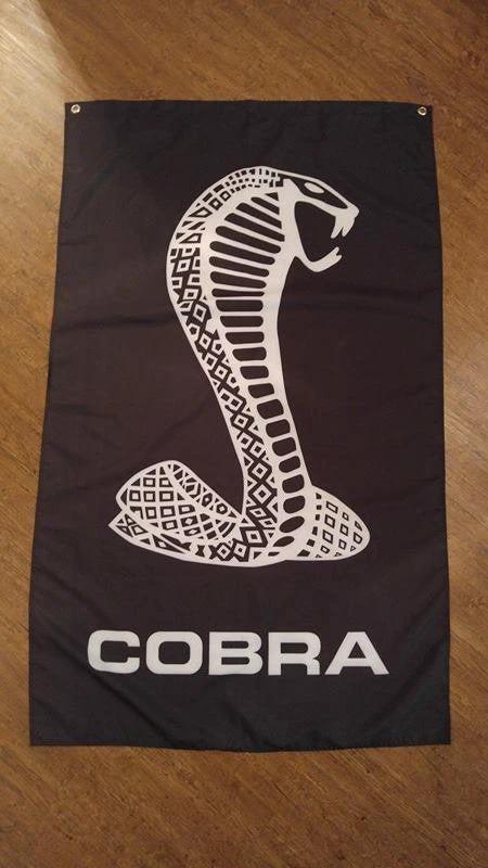 Ford Mustang Black Vertical Flag 3X5 Ft Polyester Banner USA 90x150cm by flagsjustdoit