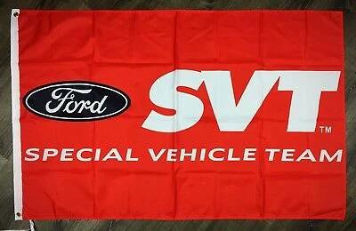 Ford Mustang SVT Red Flag 3X5 Ft Polyester Banner USA 90x150cm by flagsjustdoit