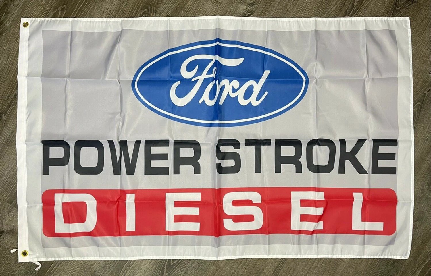 Ford Power Stroke Diesel Flag 3x5 ft White Banner Muscle Truck Man-Cave Garage by flagsjustdoit