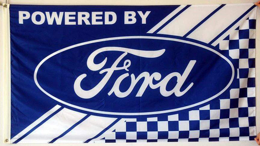 Ford Powered Flag 3X5 Ft Polyester Banner USA 90x150cm by flagsjustdoit