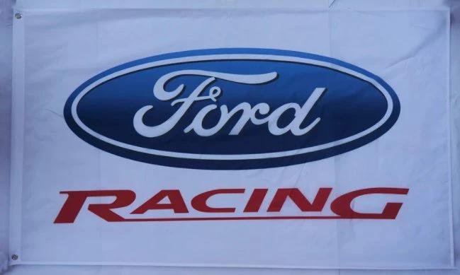 Ford Racing White Sport Flag 3X5 Ft Polyester Banner USA 90x150cm by flagsjustdoit