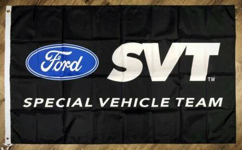 Ford SVT Performance Special Vehicle Team Flag 3X5 Ft Polyester Banner USA 90x150cm by flagsjustdoit