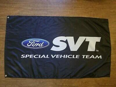 Ford SVT Special Vehicle Team Flag 3X5 Ft Polyester Banner USA 90x150cm by flagsjustdoit