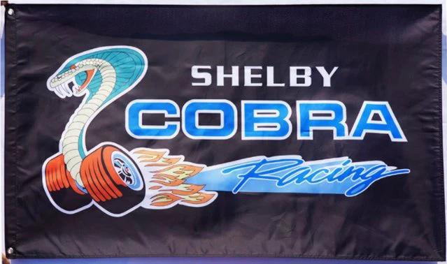 Ford Shelby Cobra Racing Flag 3X5 Ft Polyester Banner USA 90x150cm by flagsjustdoit