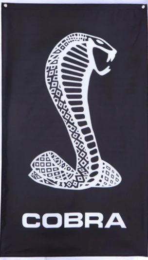 Ford Shelby Cobra Racing Flag Vertical 3X5 Ft Polyester Banner USA 90x150cm by flagsjustdoit
