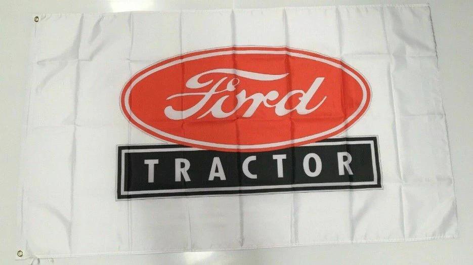 Ford Tractor Banner Flag Car Farm Machinery Equipment Ride On Mechanic Man Cave 3x5ft by flagsjustdoit