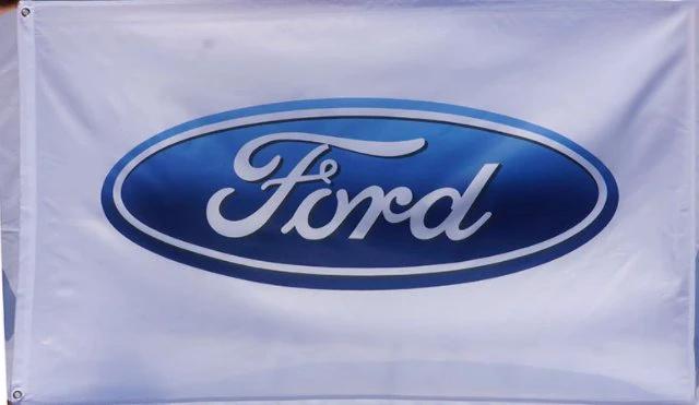Ford White Flag 3X5 Ft Polyester USA 90x150cm by flagsjustdoit