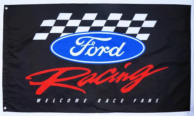 Ford Flag-3x5FT-Checkered Banner-for Saleen-Mustang-Shelby-Cobra-Cortina by flagsshop