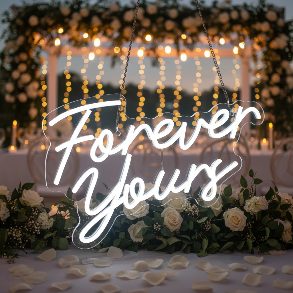 Forever Yours Bridal Shower Wedding Neon Sign by Neonchics