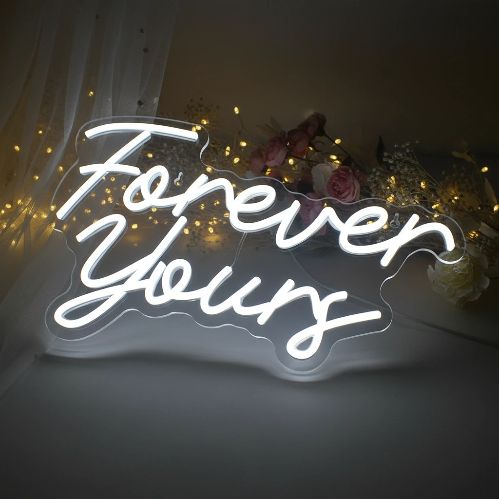 Forever Yours Bridal Shower Wedding Neon Sign by Neonchics