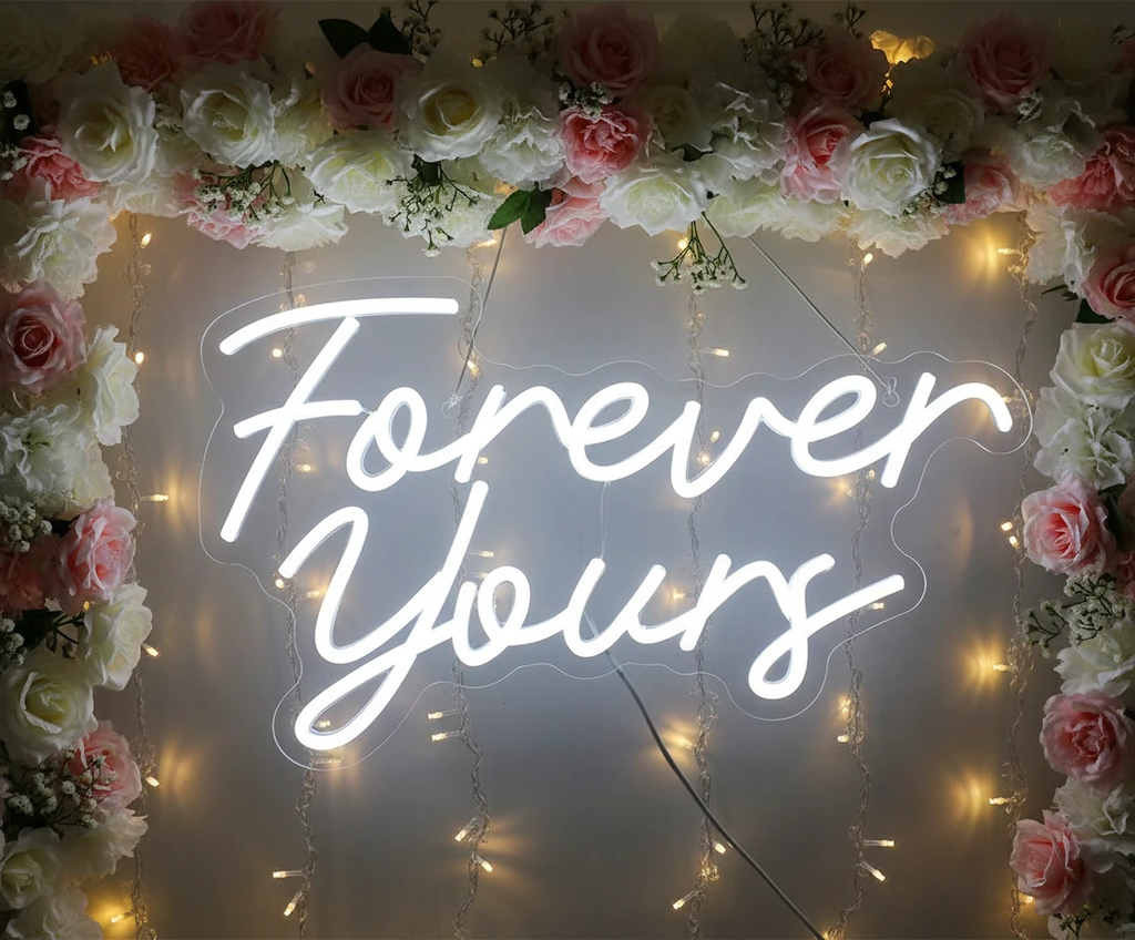 Forever Yours Bridal Shower Wedding Neon Sign by Neonchics