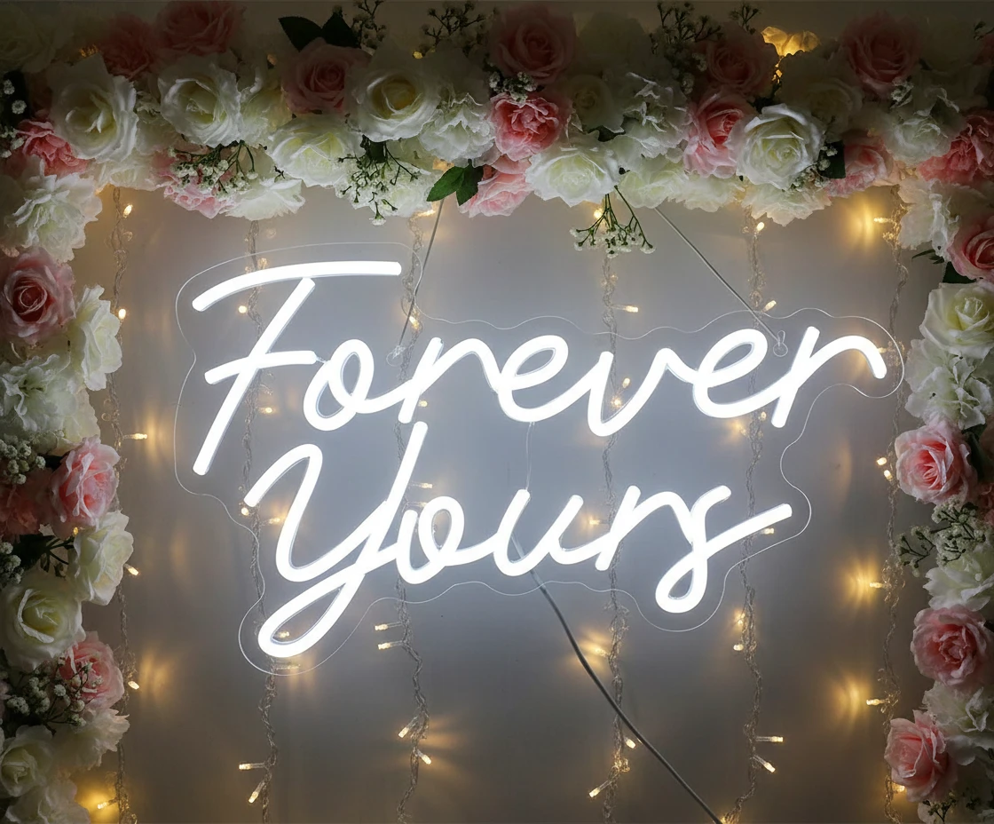 Forever Yours Bridal Shower Wedding Neon Sign by Neonchics