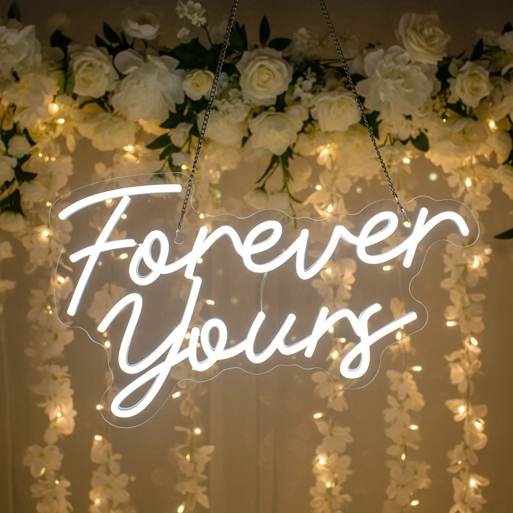 Forever Yours Bridal Shower Wedding Neon Sign by Neonchics