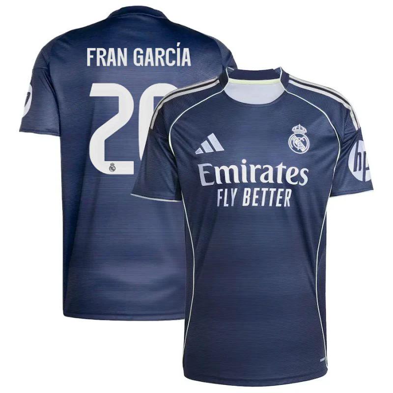 Fran Garcia 20 Real Madrid 2025-26 Away Jersey – Blue by Soccer Jersey