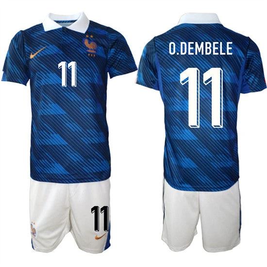 France #11 O.DEMBELE Jerseys National Team x World Cup 2026 Home On Field Soccer by Soccer Jersey