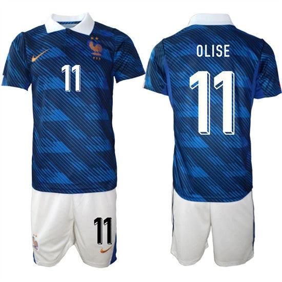 France #11 OLISE Jerseys National Team x World Cup 2026 Home On Field Soccer by Soccer Jersey